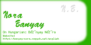 nora banyay business card